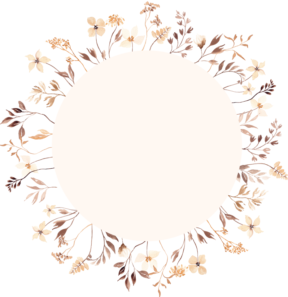 Round Floral Frame 